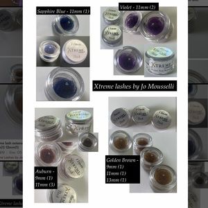 Xtreme lashes 10 professional extensions Blue Violet Auburn Brown 9mm11mm13mm